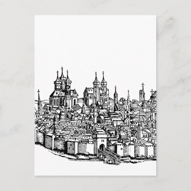 Medieval Erfurt Premium Chronicle of Thuringia Art Postcard (Front)
