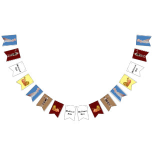 Medieval Fair Knights and Ladies Bunting Flags