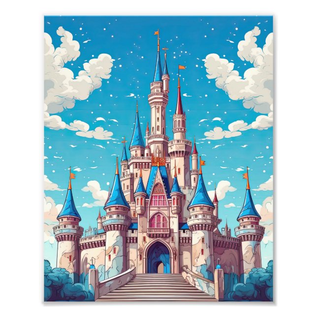 Medieval Fairytale Fantasy Castle Kids Fun  Photo Print (Front)