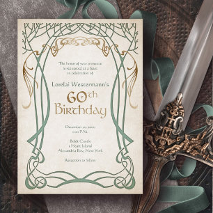 Medieval Fantasy 60th Birthday Invitation