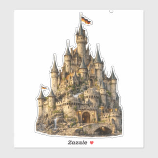 Medieval Fantasy Castle Glossy Clear Collectable .