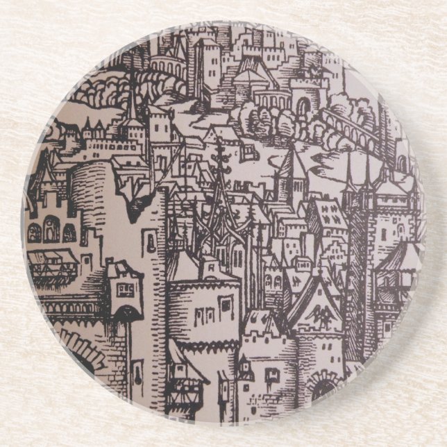Medieval Fantasy City Coaster (Front)