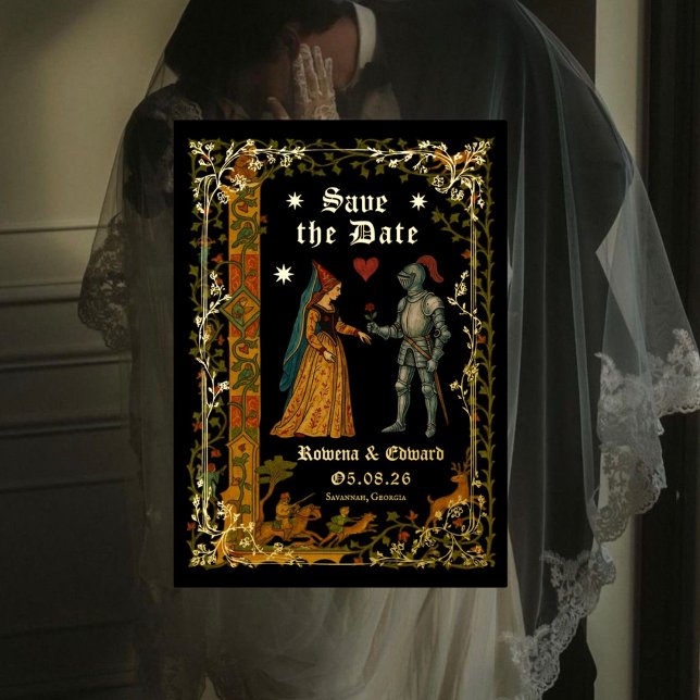 Medieval Fantasy Knight and Lady Save the Date (Creator Uploaded)