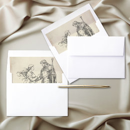 Medieval Fantasy Vintage Black Etching Wedding