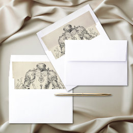 Medieval Fantasy Vintage Black Etching Wedding