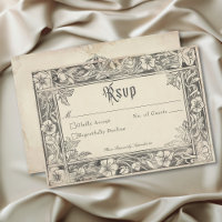 Medieval Fantasy Vintage Black Etching Wedding