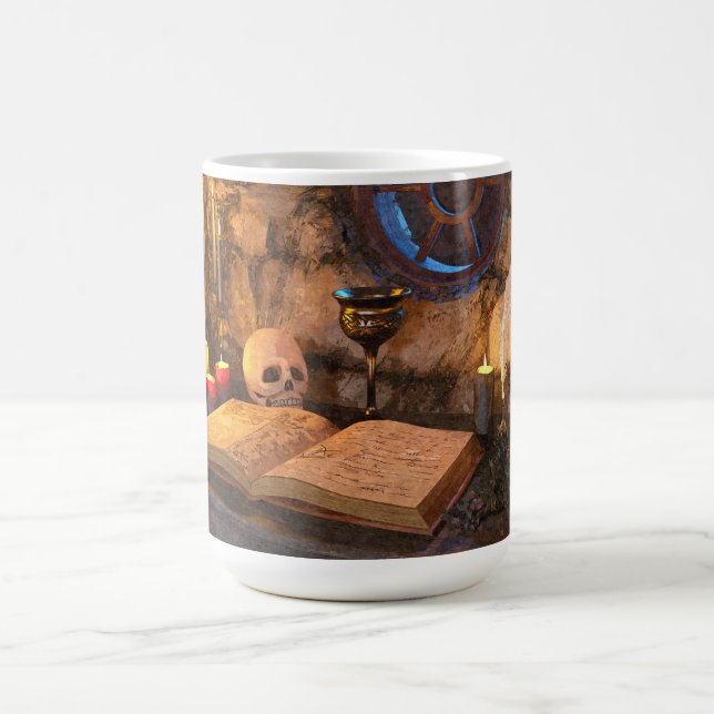 Medieval Fantasy Wizard's Study Coffee Mug (Center)