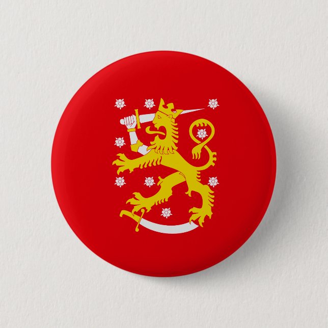 Medieval Flag of Finland 2 Inch Round Button (Front)
