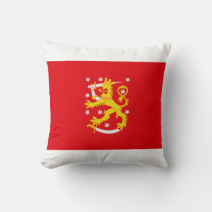 Medieval Flag of Finland Throw Pillow