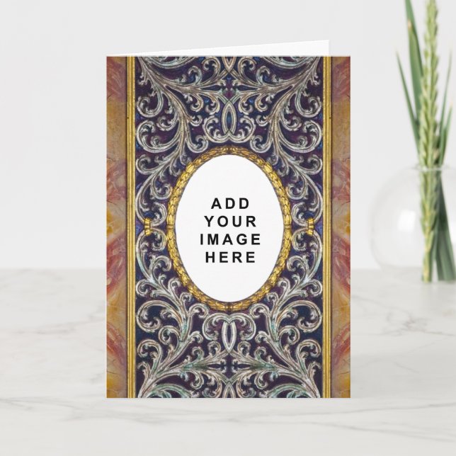 Medieval Fleur De Lis Add your Photo Template (Front)