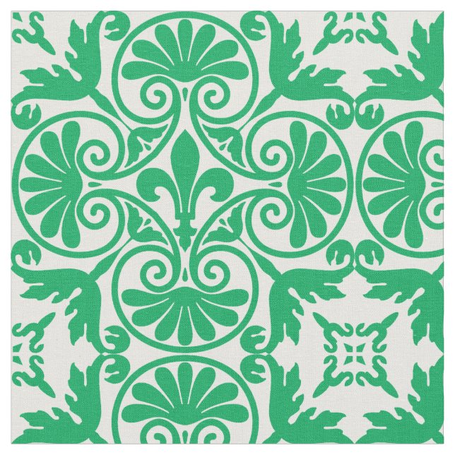 Medieval Fleur De Lis Pattern Fabric (Close Up)