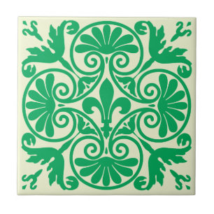 Medieval Fleur De Lis Pattern Tile