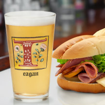 Medieval Floral Illuminated Letter T Monogram