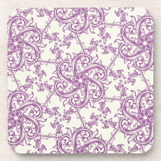medieval flower pattern coaster (Front)