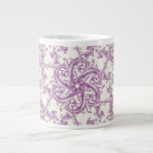 medieval flower pattern coffee mug