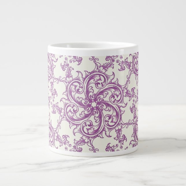 medieval flower pattern coffee mug (Front)