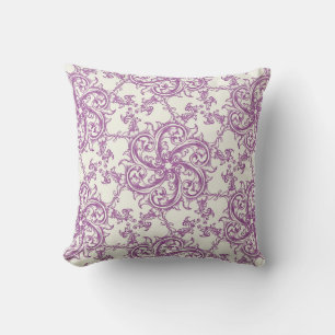 medieval flower pattern pillow