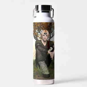 Medieval Forest Prince Fantasy Portrait Water Bottle