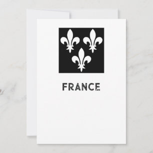 Medieval France Heraldic Print Monochromatic Art Invitation