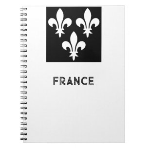 Medieval France Heraldic Print Monochromatic Art Notebook