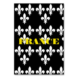 Medieval France Heraldic Print Monochromatic Art Table Number