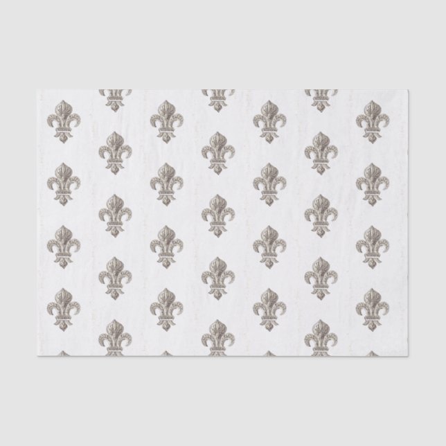 Medieval French Fleur de Lis Tissue Paper (Front)
