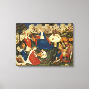 Medieval garden of Eden Canvas Print