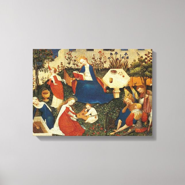 Medieval garden of Eden Canvas Print (Front)