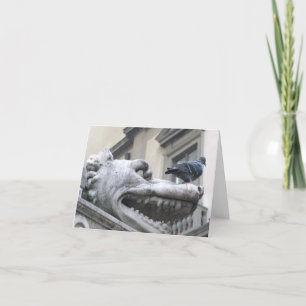 Medieval Gargoyle Blank Note Card
