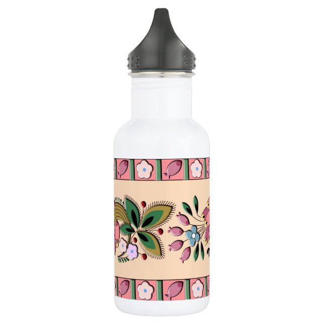 Medieval german floral ornament 532 ml water bottle (Left)