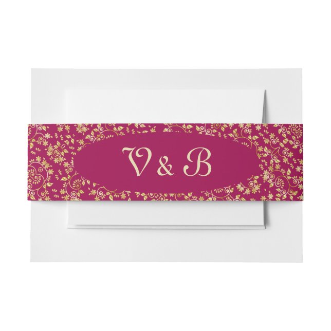 Medieval Gold Invitation Belly Band (Front Example)