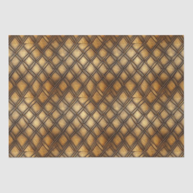 MEDIEVAL GOLD WOOD METAL DECOUPAGE TISSUE PAPER (Front)