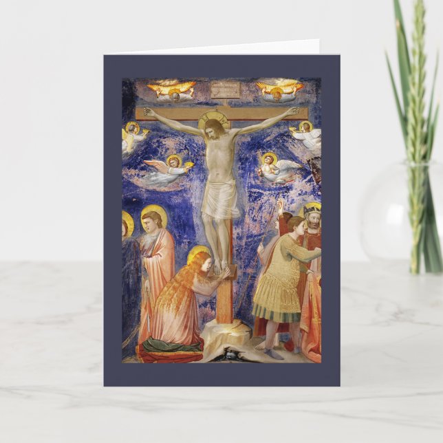 Medieval Good Friday Scene Holiday Card (Front)