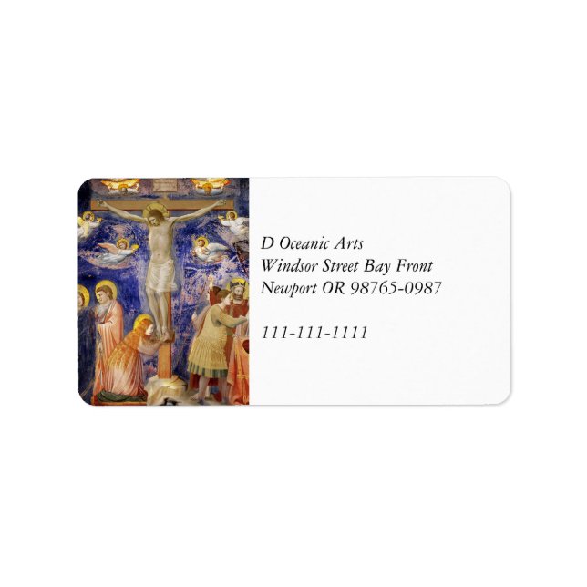 Medieval Good Friday Scene Label (Front)