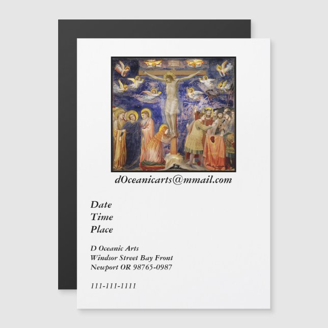Medieval Good Friday Scene Magnetic Invitation (Front/Back)