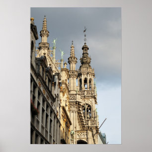 Medieval gothic facades of Grand Place, Brussels Poster