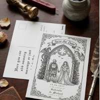 Medieval Gothic Knight Bride Groom Save The Date