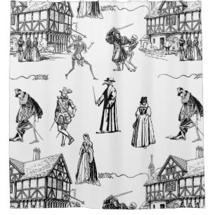 medieval gothic plague doctor skeleton toile