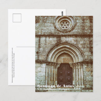 Medieval gothic portal in Santiago de Antas Postcard