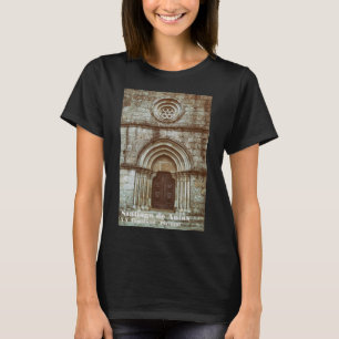 Medieval gothic portal in Santiago de Antas T-Shirt