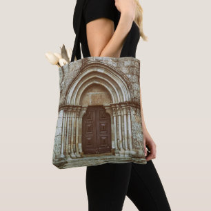 Medieval gothic portal in Santiago de Antas Tote Bag