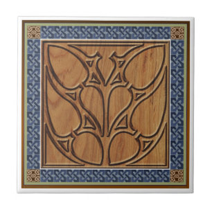 Medieval Gothic Square with Celtic Border Tile