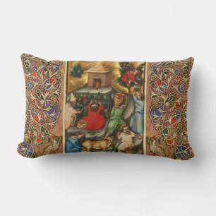 MEDIEVAL GRAPE VINEYARD HARVEST Antique Grapevine Lumbar Pillow