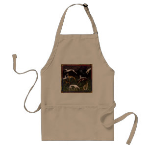 Medieval Greyhound Dogs Fine Art Standard Apron