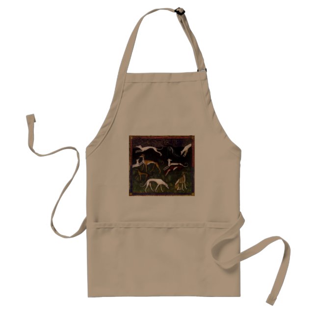 Medieval Greyhound Dogs Fine Art Standard Apron (Front)