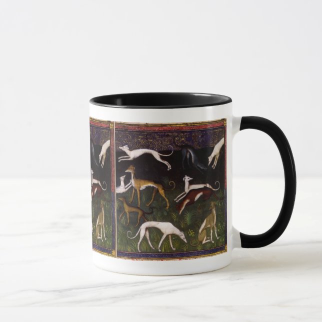 Medieval Greyhounds in the Deep Woods Mug (Right)