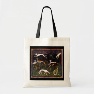 Medieval Greyhounds in the Deep Woods Tote Bag