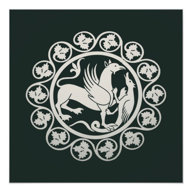  Medieval Griffin Combat Medallion Poster (Front)