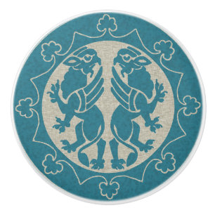 Medieval Griffins Ceramic Knob