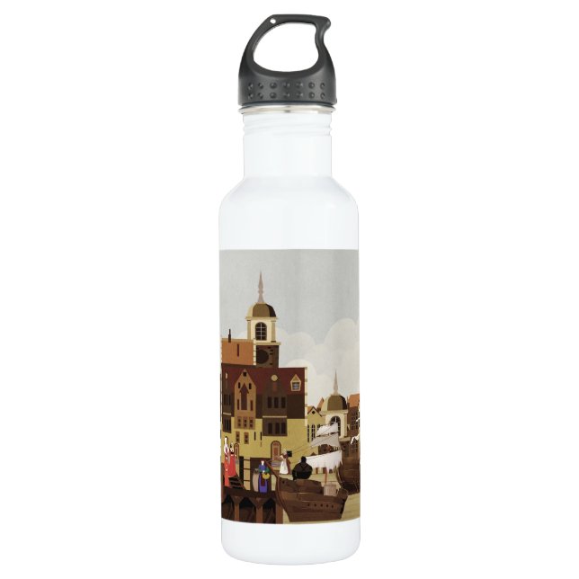 Medieval Harbour 710 Ml Water Bottle (Front)